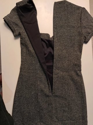 Vestido Gris Blanco Talla S