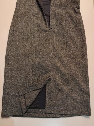 Vestido Gris Blanco Talla S