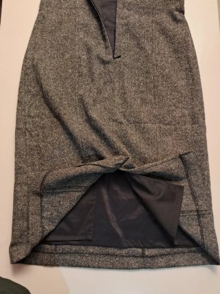 Vestido Gris Blanco Talla S