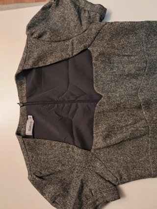 Vestido Gris Blanco Talla S