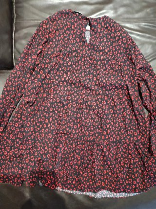 Vestido Zara Rojo y Negro Talla L