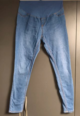 Pantalones de embarazo verde y azul