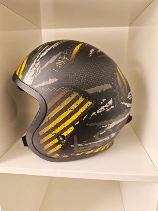 Casco LS2 Spitfire Negro y Amarillo