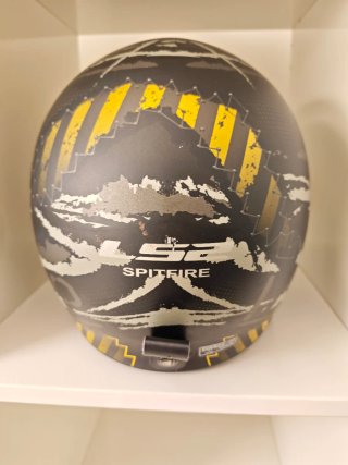 Casco LS2 Spitfire Negro y Amarillo