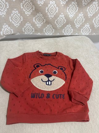 Sudadera Infantil Roja con Estampado