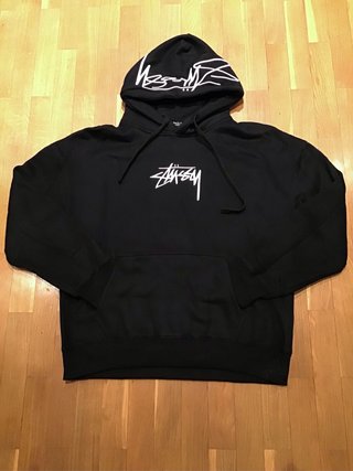 Sudadera Stussy Negra Talla L Logo Blanco