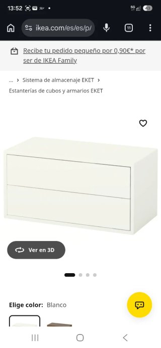 EKET Mueble de almacenaje con 2 cajones