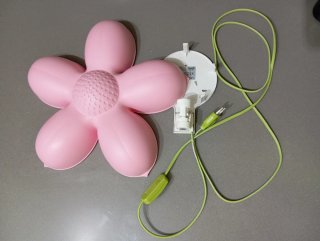 Lámpara flor infantil rosa