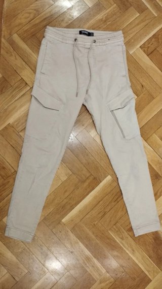 Pantalones Cargo Jogger Beige