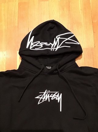 Sudadera Stussy Negra Talla M Logo Blanco