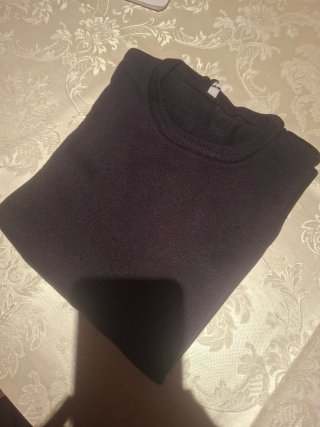 Jersey de punto negro para niñotalla 12manga larga