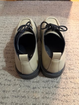 Zapatos Zara chunky beige/verde T40