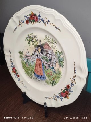 Bandeja Porcelana Francesa Vintage SARREGUEMINES