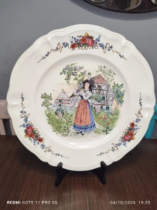 Bandeja Porcelana Francesa Vintage SARREGUEMINES