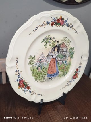 Bandeja Porcelana Francesa Vintage SARREGUEMINES