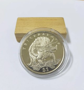 Un dólar. Sierra Leona 2006 Triceratops