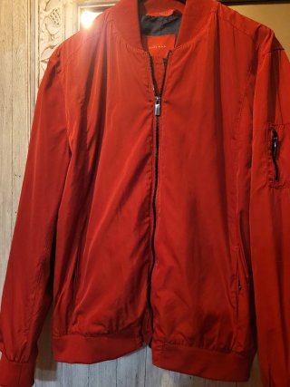 Chaqueta Bomber Zara Roja Hombre