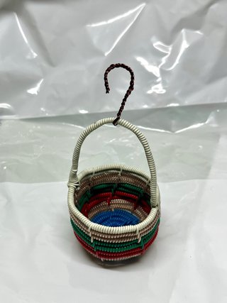 Cestino vintage fatto a mano in rame anni 80/90