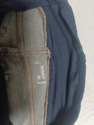 Pantalones premamá grises y color vaquero oscuro
