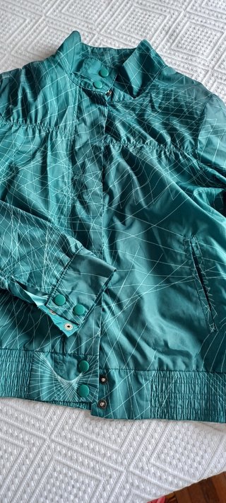 Cazadora Turquesa Estampada Talla S