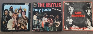 Lote 3 Vinilos Singles The Beatles & Rolling Stone