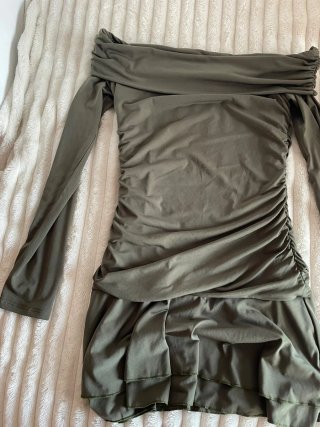 Vestido verde Talla M Bardot
