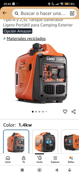 Generador Inverter AIVOLT 1400W
