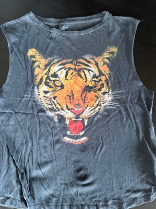 Camiseta Suite Blanco Estampado Tigre Talla S