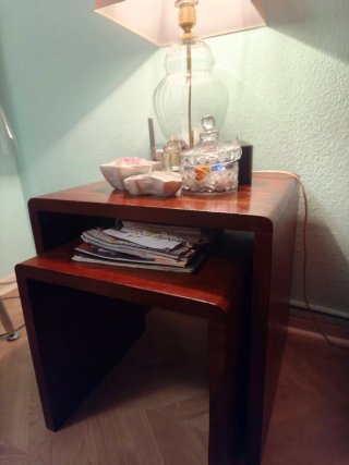 Mesas auxiliares de madera Teca