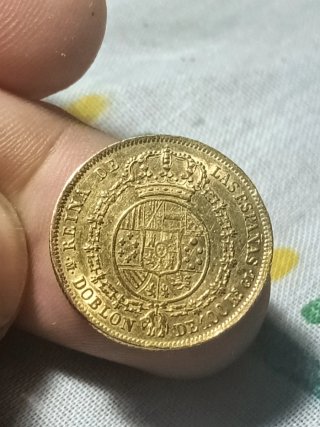 Moneda Isabel II 1850,doblón de oro,641-96-83-95