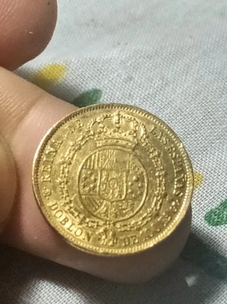 Moneda Isabel II 1850,doblón de oro,641-96-83-95