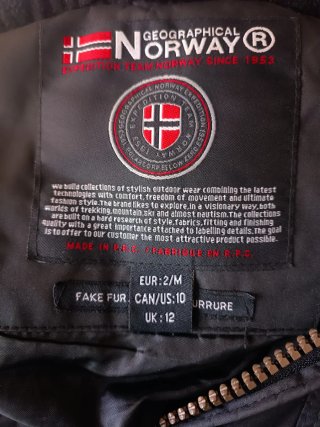Chaqueta Geographical Norway Negra Hombre