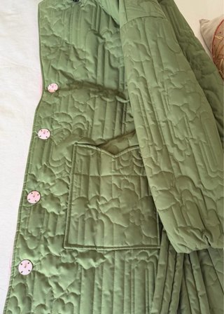 Abrigo Acolchado Gilda Damson Madder Verde