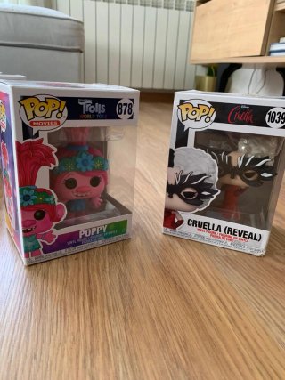 Funko Pop Cruella (Reveal) 1039 y Troll Poppy
