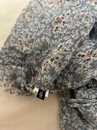 Camiseta Estampada Azul y Gris Massimo Dutti 40