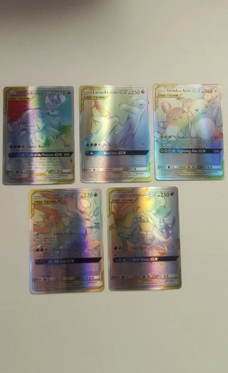 Pack 5 Cartas Pokémon GX TAG TEAM