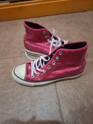 Zapatillas Converse Lentejuelas Rosa Talla X