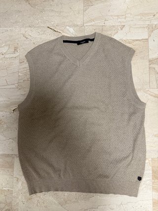 Chaleco punto Jack & Jones Premium Beige
