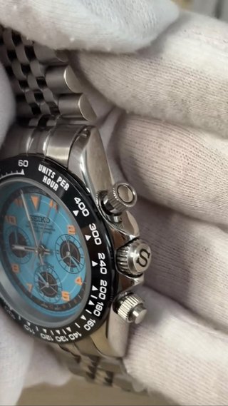 Seiko Mod Daytona VK63 Azul Cielo Edición Limitada
