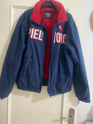Chaquetón Piel de Toro Azul y Rojo