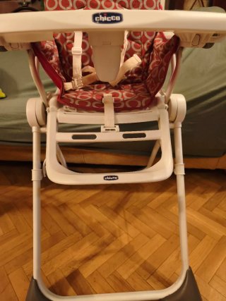 Trona Chicco Plegable blanca y roja