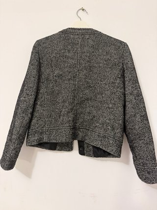 Americana corta con estampado de espiga