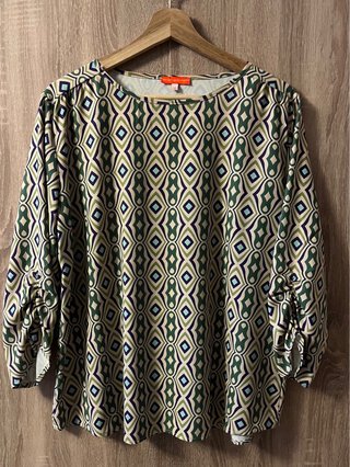 Blusa Estampada Estilo Retro Talla 48