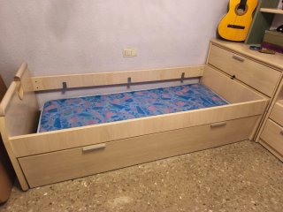 Cama nido madera 90x190 cm con colchon