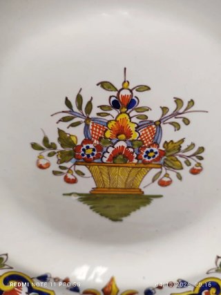 3 Platos Antiguos Cerámica Decorados estilo