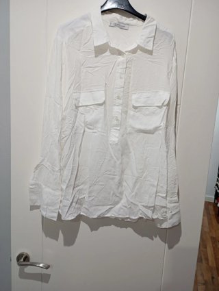 Camisa Blanca Violeta by Mango