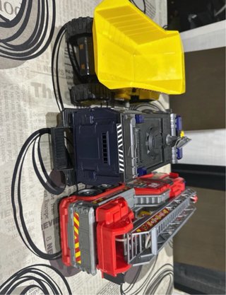 Lote Camiones Juguete: Bomberos, SWAT, Excavadora