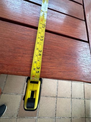 Tavolo da giardino in teak e 6 sedie Dimensioni aperte