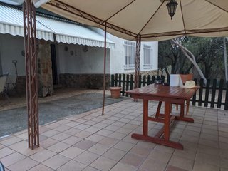 Tavolo da giardino in teak e 6 sedie Dimensioni aperte