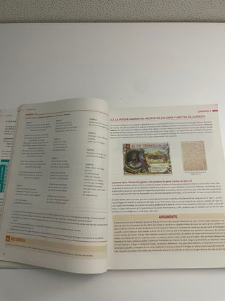 Lengua castellana y literatura, 1 BACH